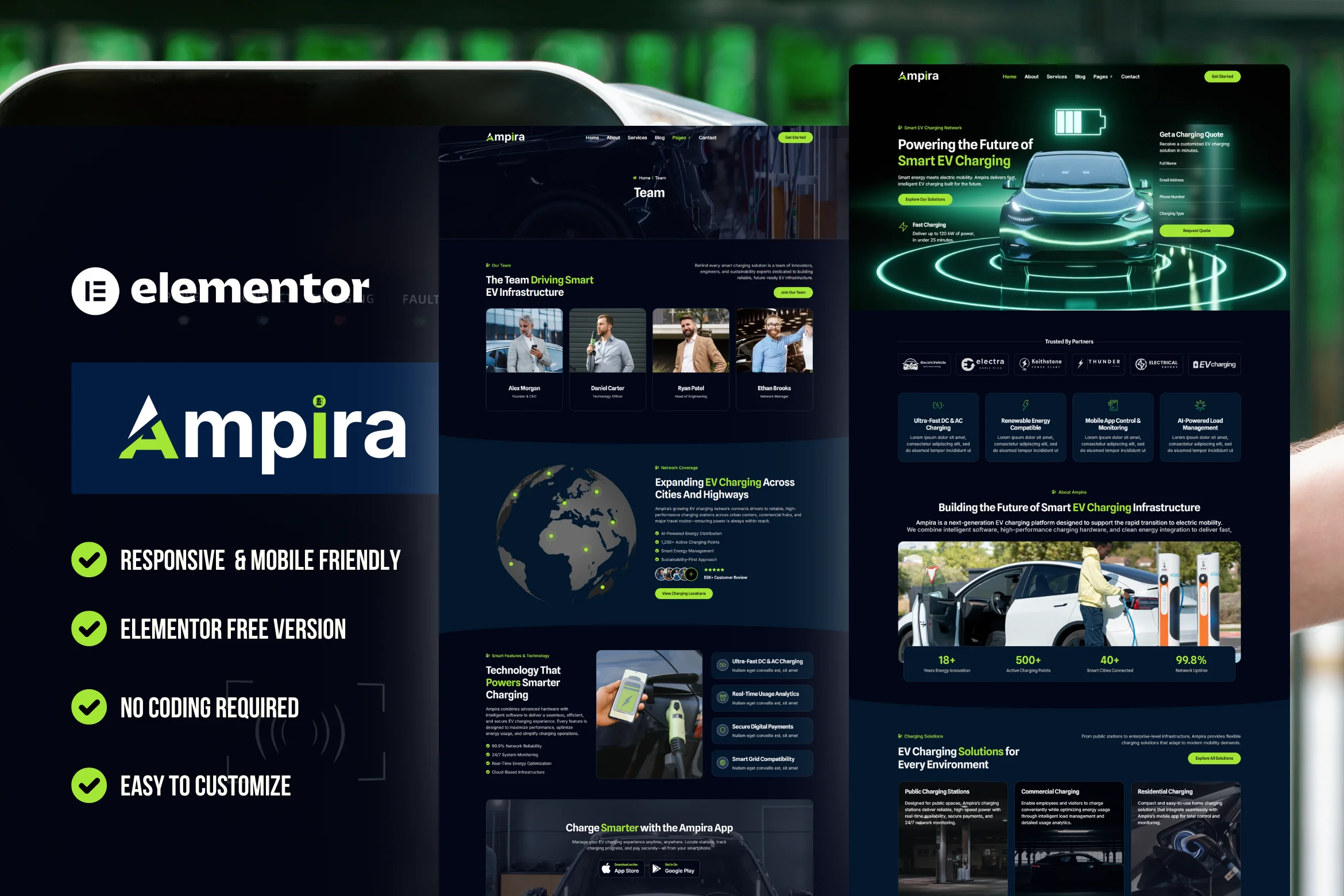 Ampira - Best energy solar WordPress Elementor Template Kit