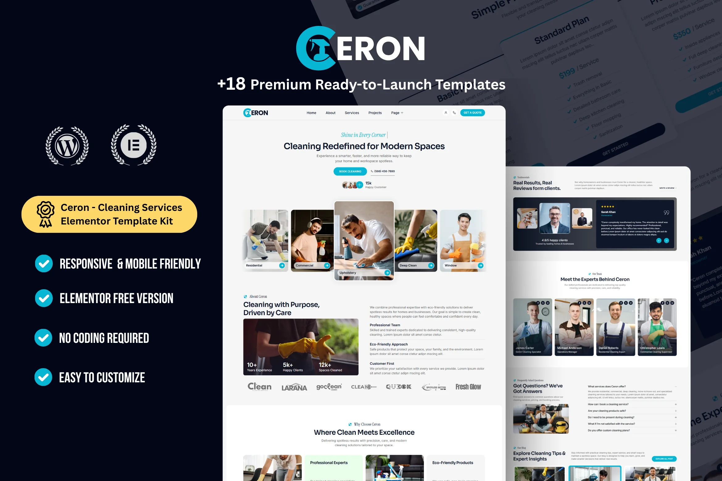 Ceron - Best home services WordPress Elementor Template Kit