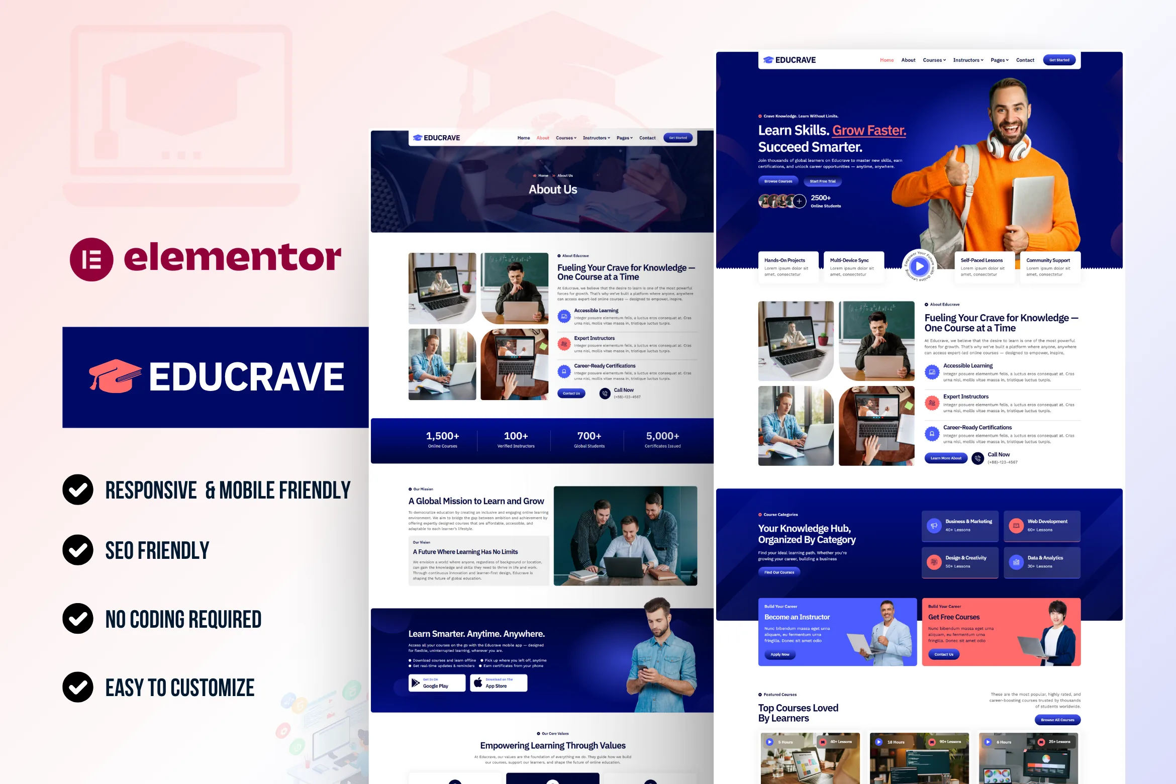Educrave - Best education creative WordPress Elementor Template Kit