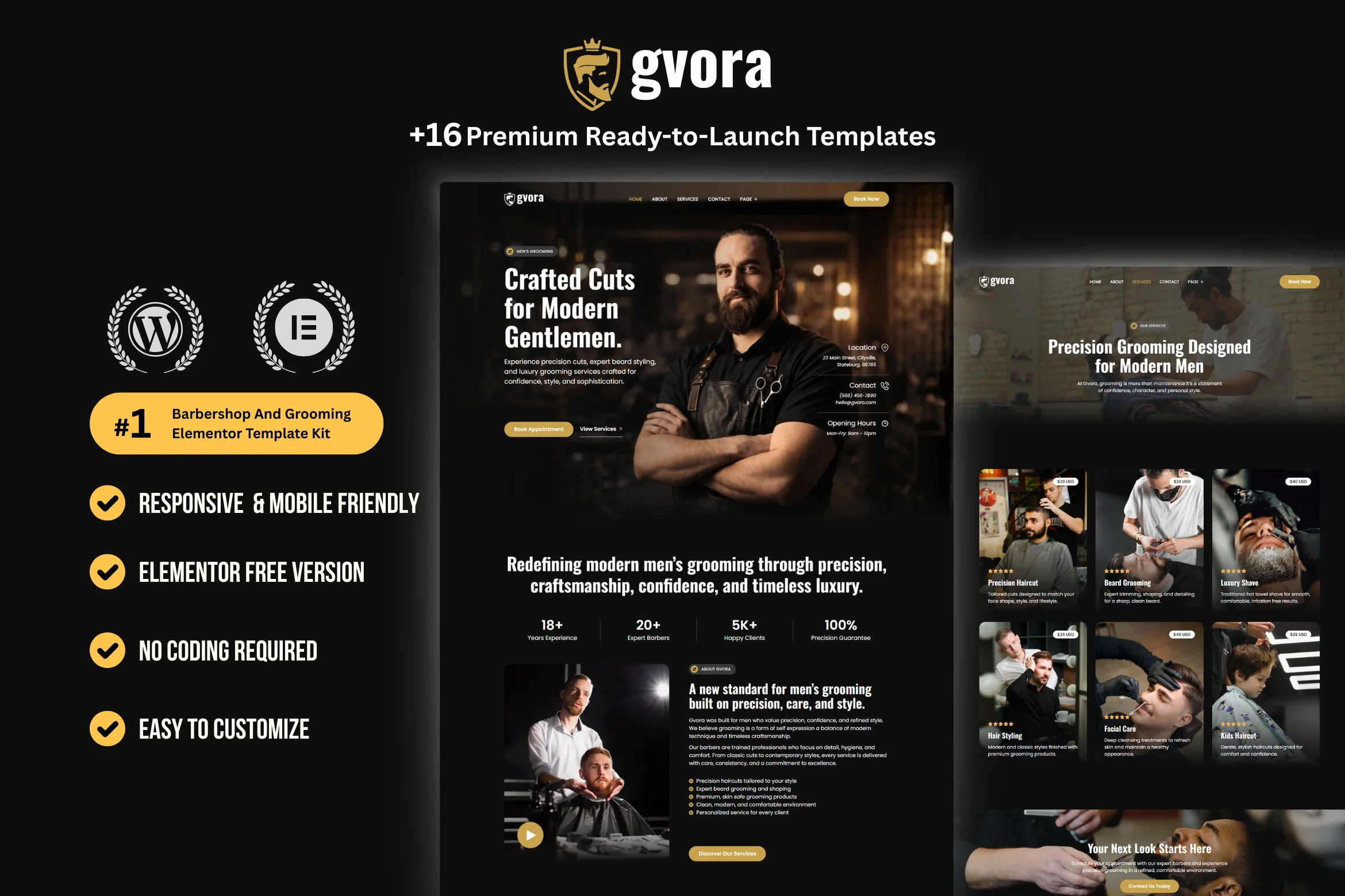 Gvora - Best other niches WordPress Elementor Template Kit