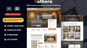 Bathora - Best home services WordPress Elementor Template Kit