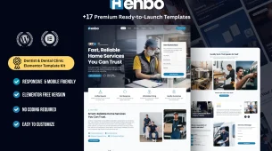 Henbo - Best home services WordPress Elementor Template Kit
