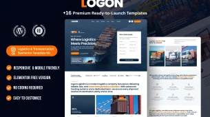 Logon - Logistics & Transportation WordPress Elementor Template Kit