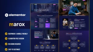 Marox - Best marketing agency WordPress Elementor Template Kit