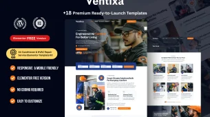 Ventixa - Best home services WordPress Elementor Template Kit